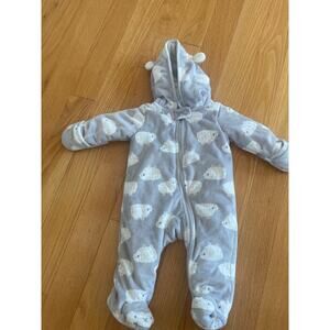 Just One You Carters Sheep Footed Fleece Sleep SnowSuit Footie 6 Months